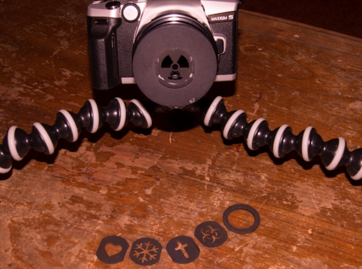 Photography Creative aperture set (fits over 55mm 3d printed Kit mounted on a 50mm lens