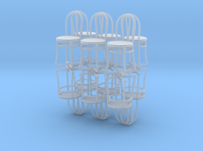 Bistro / Cafe Chairs in 1/32 scale. 12 per pack 3d printed
