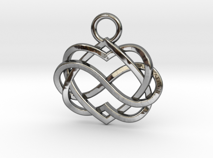 Infinity Heart Pendant 3d printed 