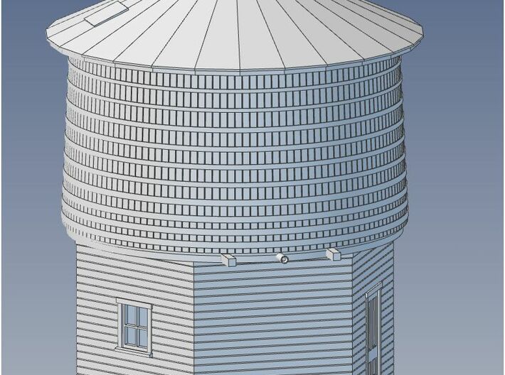 N Scale PEIR 25K Gal Water Tower Assembled 3d printed 