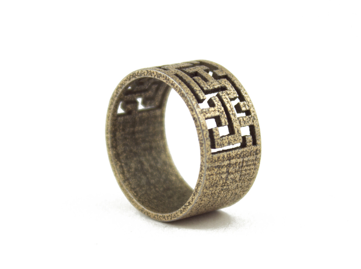 Maze Ring size US6 3d printed 