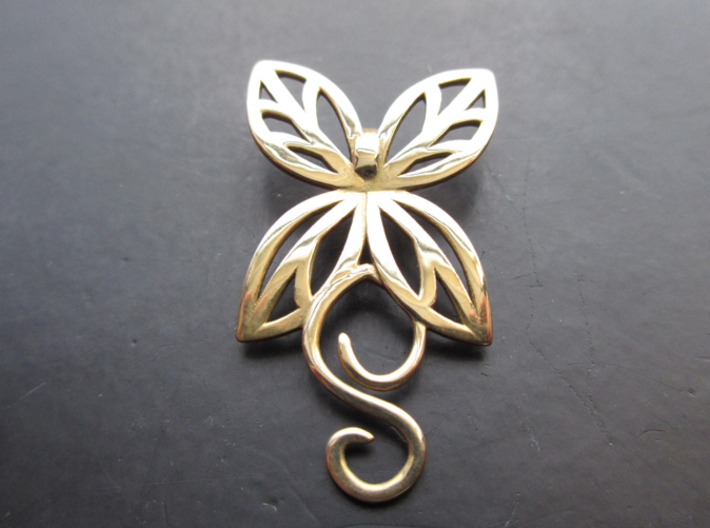 Leaves Butterfly Pendant 3d printed 