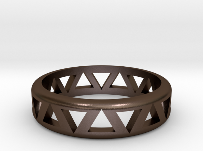 Slender Triangle Pattern Ring 3d printed