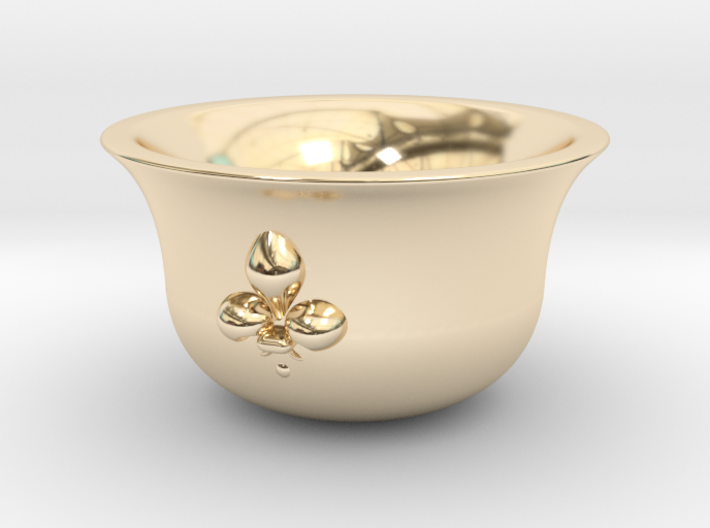 Sake cup fleur-de-lis 3d printed