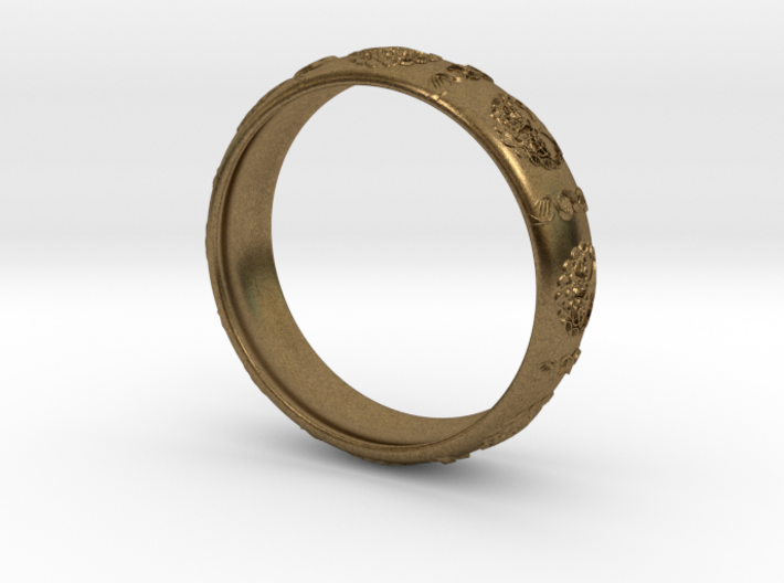 Tree of life DNA men's ring size 10 3d printed