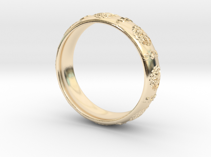 Tree of life DNA men's ring size 10 3d printed