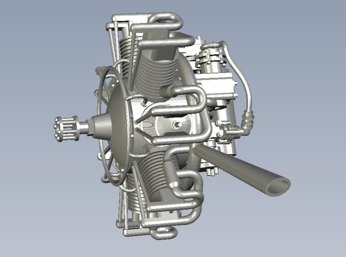 1/18 scale Bramo Siemens Halske Sh-14 engine 3d printed 