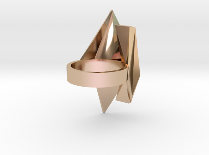 Spaceship Ring v2 size 8 3d printed