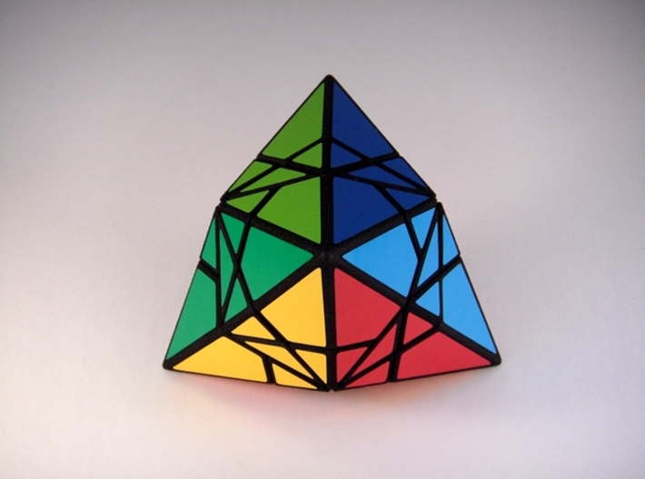 Fractured Tetrahedron Puzzle 3d printed Vertex Type 2