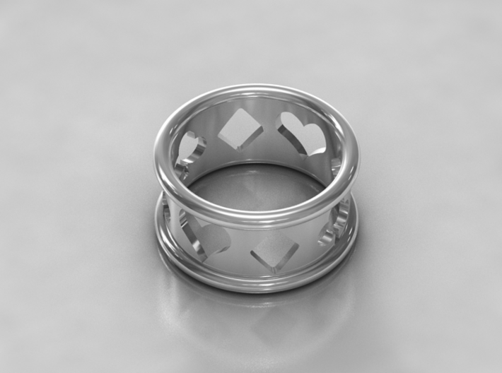 Card Suit Ring 3d printed
