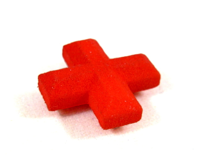 Medical Plus Sign, Heal Token for Flash Point 3d printed Side View in Red Strong &amp; Flexible