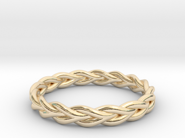 Ring of braided rope - size 9 3d printed