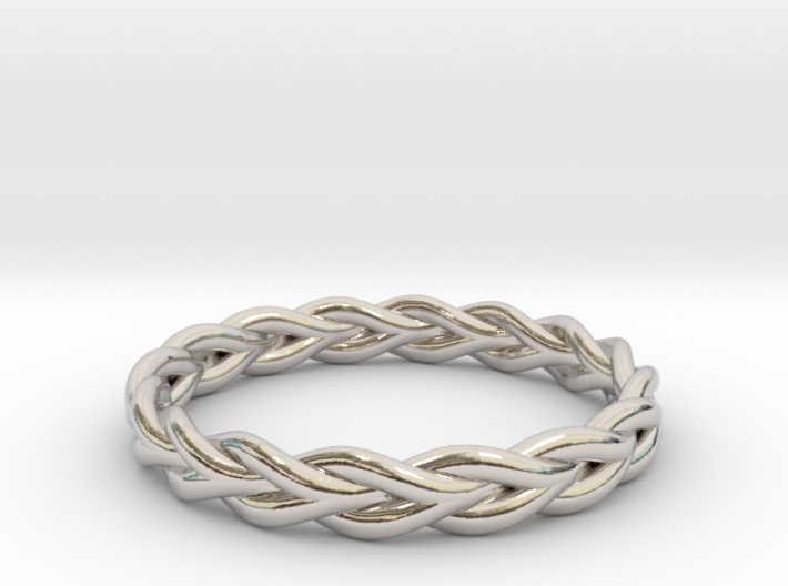 Ring of braided rope - size 9 3d printed