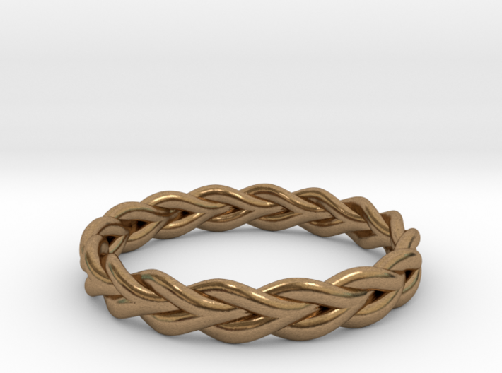 Ring of braided rope - size 7 3d printed