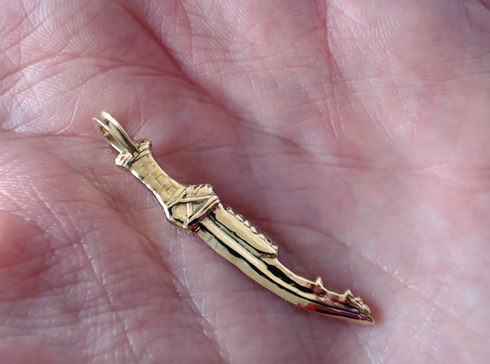 SUPERNATURAL First Blade REPLICA 3d printed Polished Brass