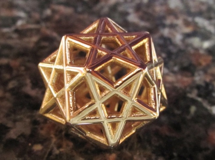 Star Dodecahedron Pendant 3d printed 