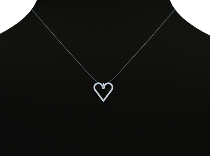 Pendant 'Heart' 3d printed I Love Hearts Pendant