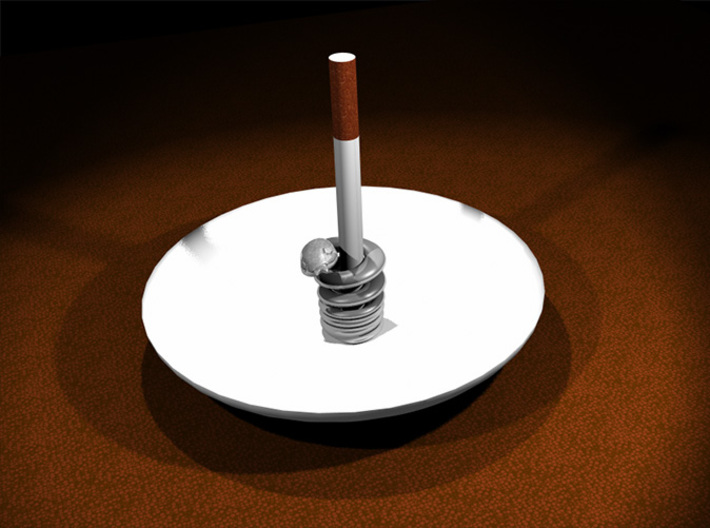 Spiraling Snake Ashtray Cigarette Stubber 3d printed 3D render of Snake Cigarette Stubber
