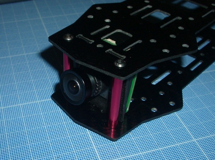 Tilted camera holder for ZMR250 3d printed 