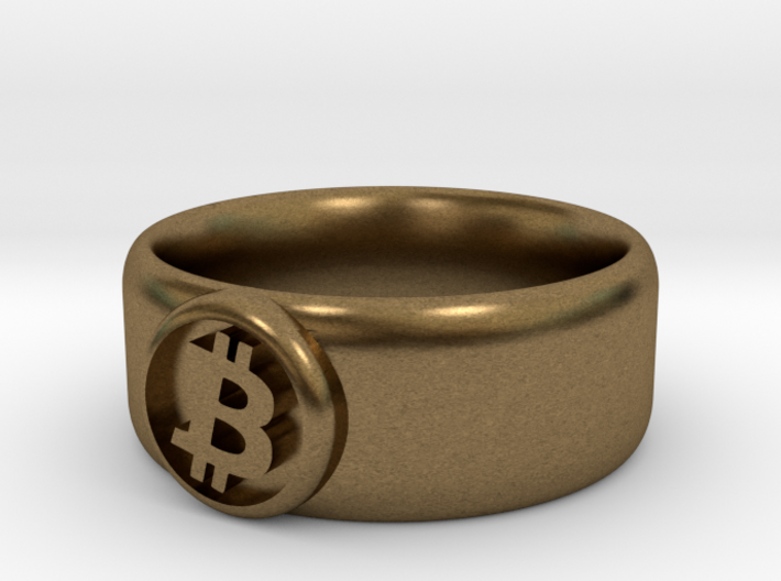 Bitcoin Ring (BTC) - Size 9.0 (U.S., 18.95mm dia) 3d printed