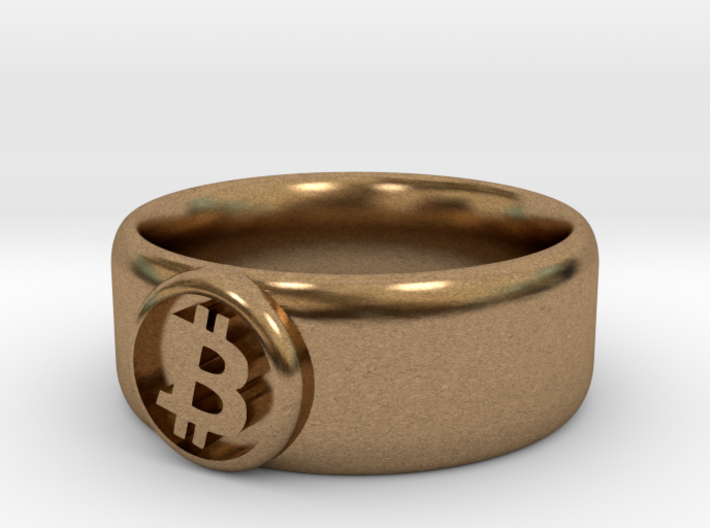 Bitcoin Ring (BTC) - Size 9.5 (U.S. 19.35mm dia) 3d printed