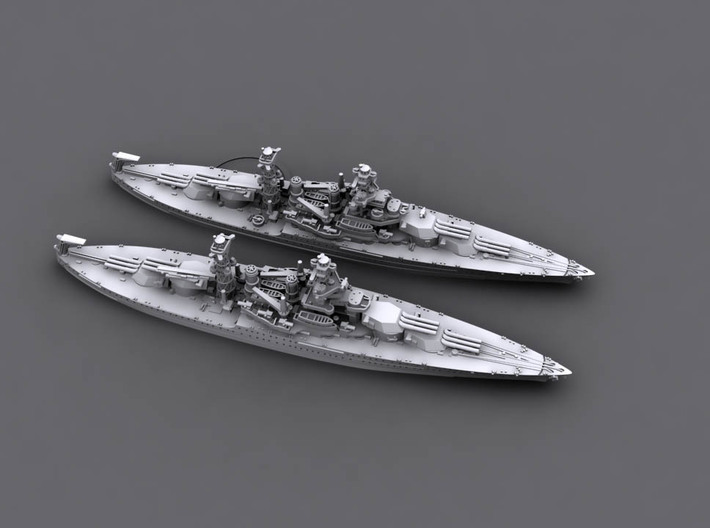 1/4800 US BB Tennessee Class [1941] (1+1) 3d printed Computer software render