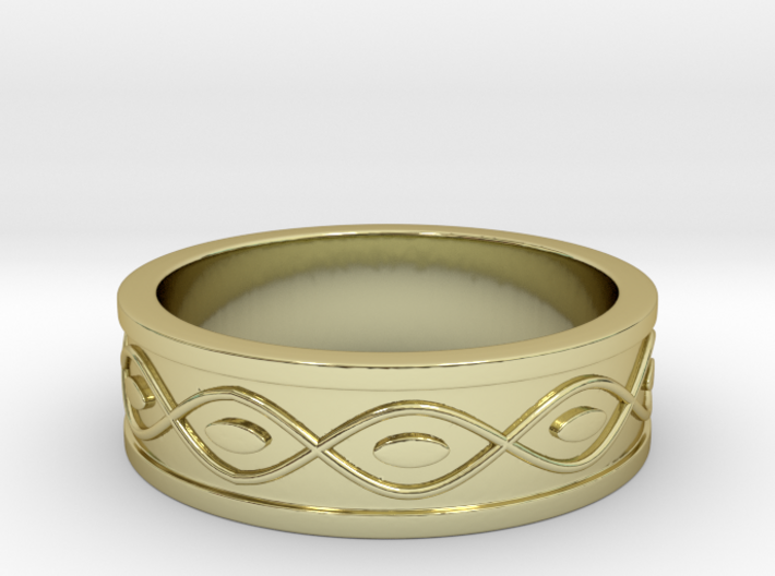 Ring with Eyes - Size 7 3d printed