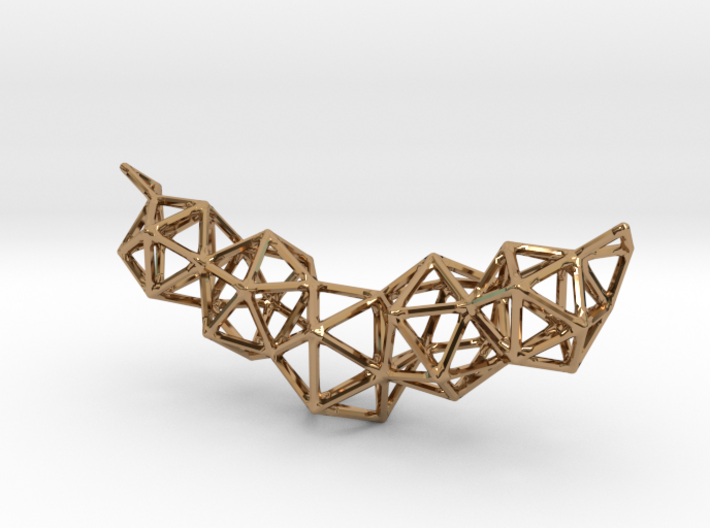 Icosahedron Frame Geometry Pendent 3d printed