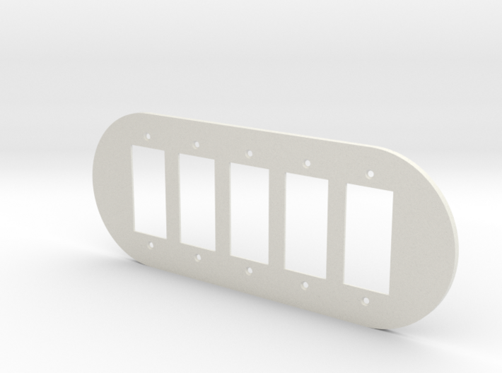 plodes® 5 Gang Decora Outlet Wall Plate 3d printed