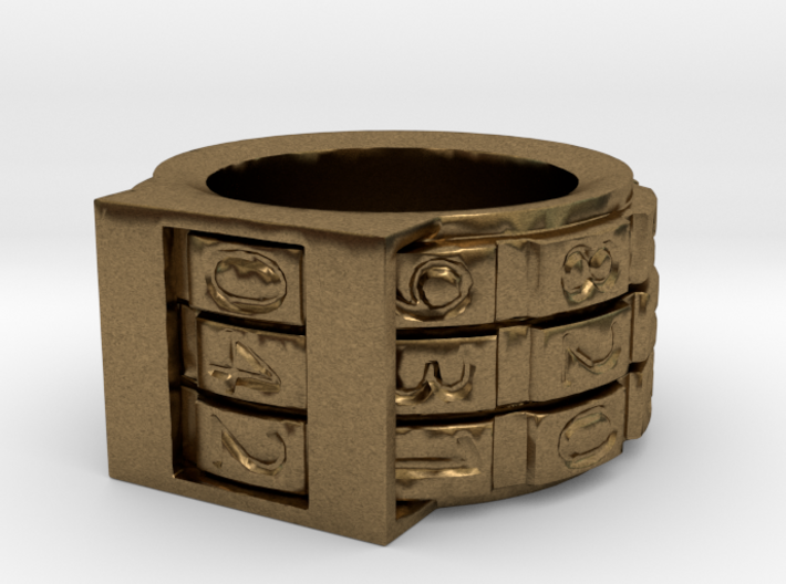 Combination Lock Ring 3d printed