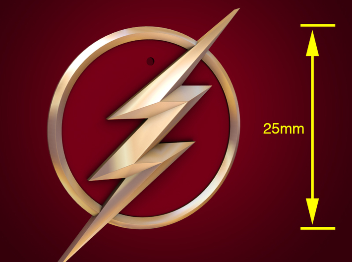 The Flash - Pendant (TV Flash) 3d printed 