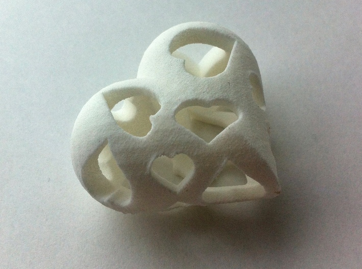Copy of 1001Hearts 3d printed White Strong &amp; Flexible