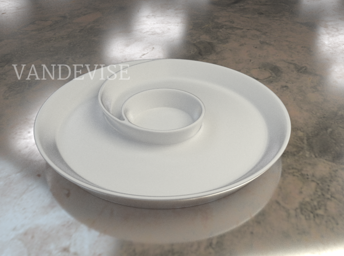 Spiral Main Dish 3d printed 