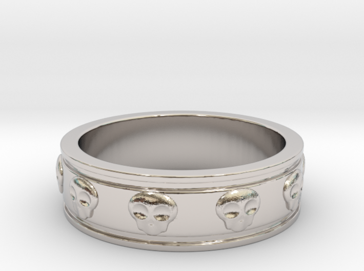 Ring with Skulls - Size 4 3d printed