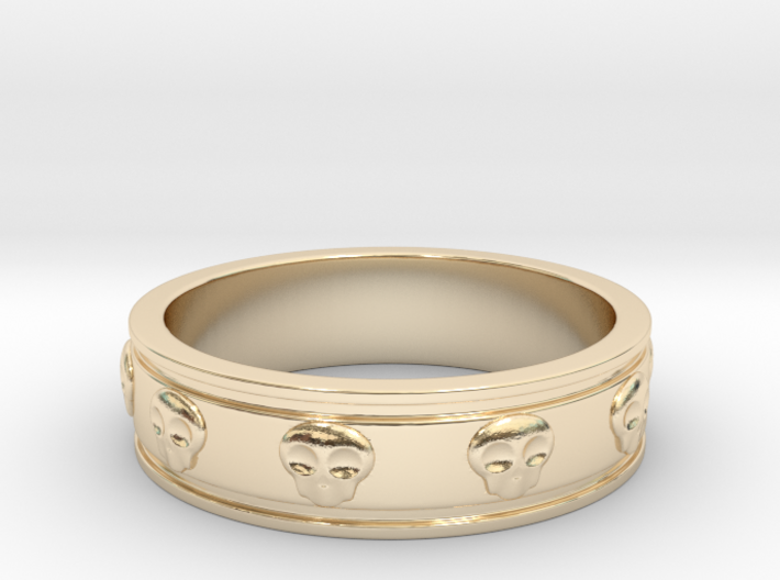 Ring with Skulls 3d printed