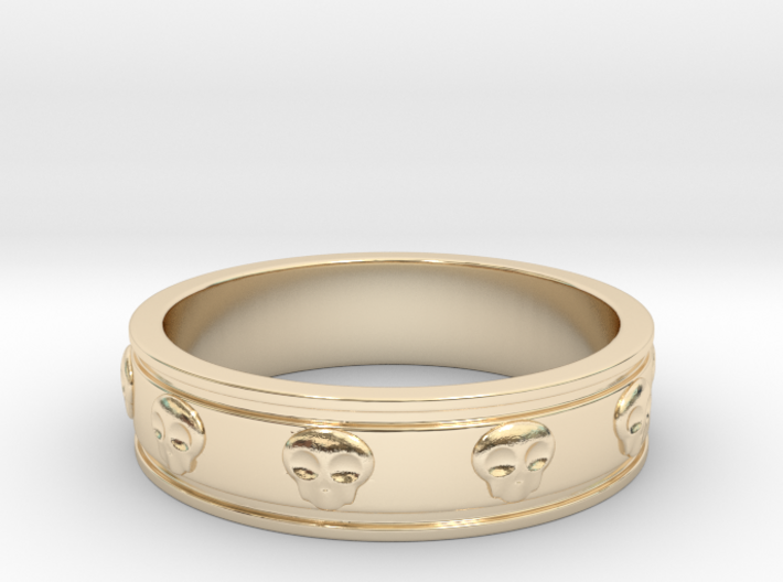 Ring with Skulls - Size 7 3d printed