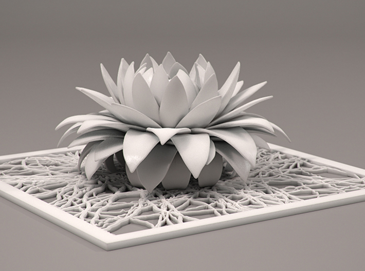 Aster flower decor element STL 3d printed 