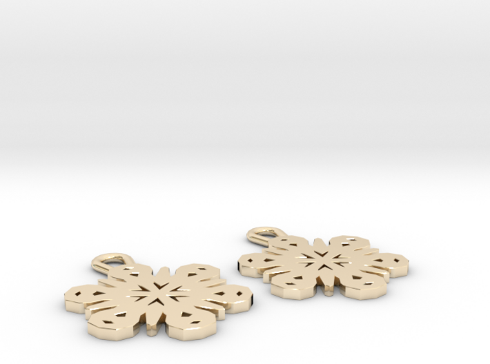 Small Snowflake Earrings 3d printed