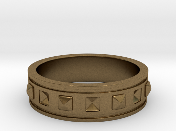 Ring with Studs - Size 5 3d printed