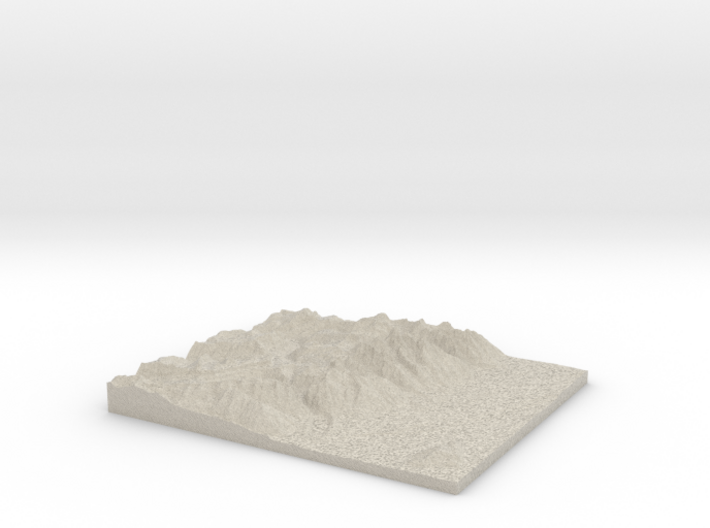 Model of Mount Wister 3d printed