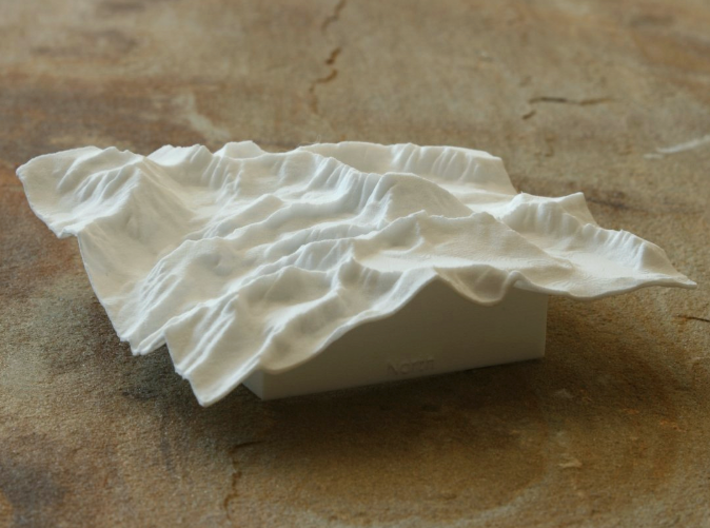 4'' Mt. Whitney Terrain Model, California, USA 3d printed View of actual model, from NNE