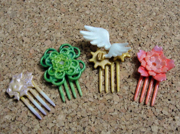 Sakura Star Mini Comb  3d printed several different combs painted