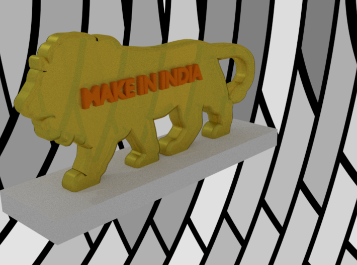 Logo MakeInIndia 3d printed 