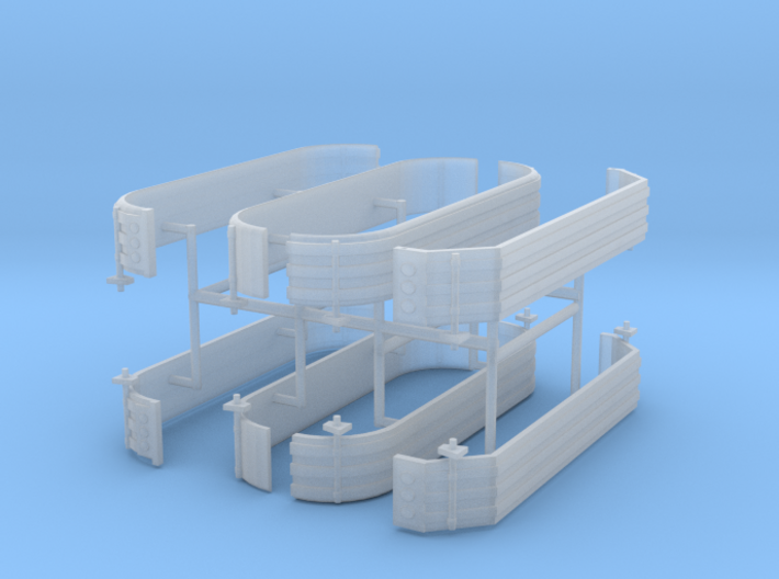 1/64th UFS Triaxle Fenders set of four 3d printed