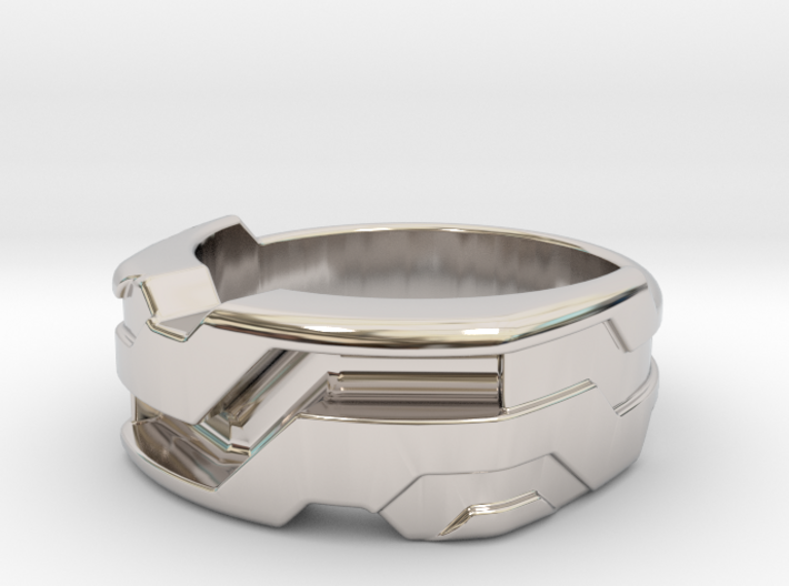 US10 Ring XXI: Tritium (Silver) 3d printed