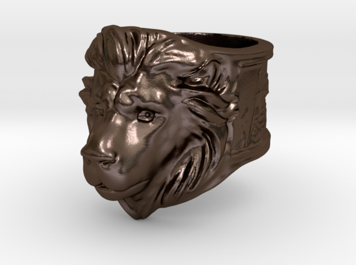 Wilds of Organica - Lion Ring (size 8) 3d printed 
