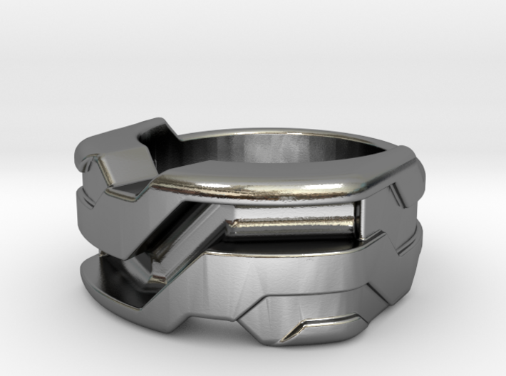 US5 Ring XXI: Tritium (Silver) 3d printed 