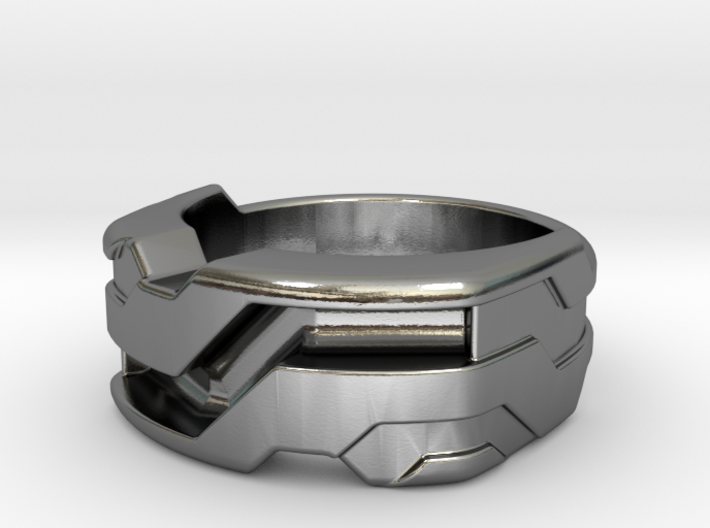 US8 Ring XXI: Tritium (Silver) 3d printed 