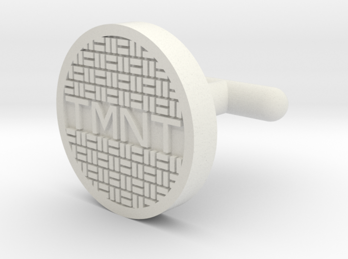 TMNT Sewer Cover Cuff Link 3d printed