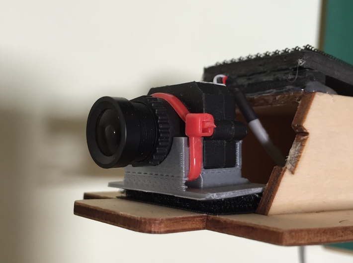 Fatshark 600tvl - Super Simple Holder 3d printed Home 3D printed version shown here - yours will look even better!